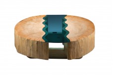 Poplar wood river coffee table