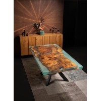 Mappa Burl epoxy dining table 