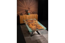 Mappa Burl epoxy dining table 