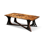 Geometric Walnut dining table