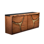 Walnut with gold epoxy buffet