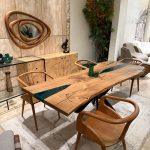 White Oak Dining Table with Epoxy
